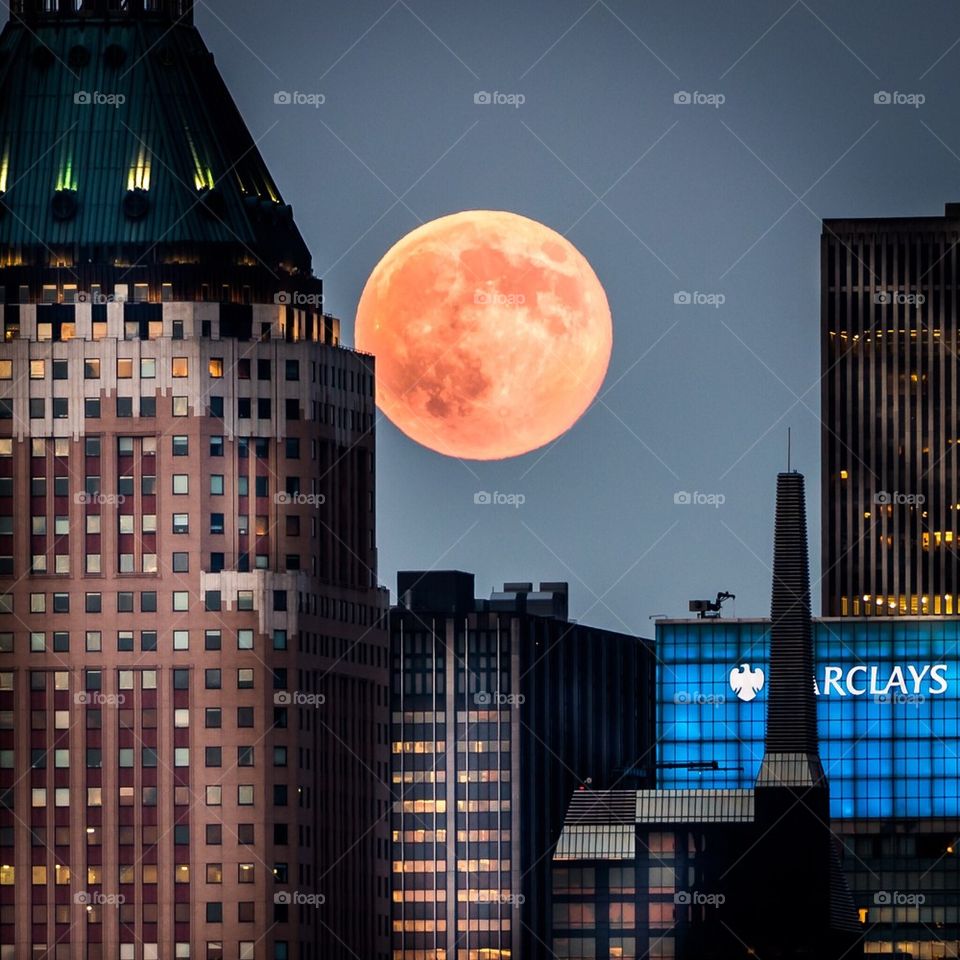 Supermoon over NYC