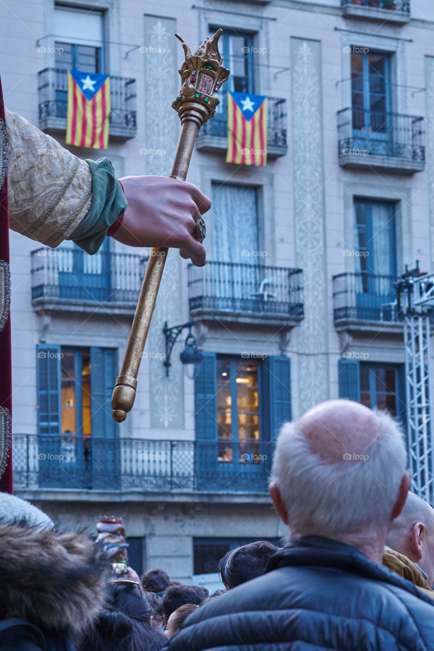 Elderly man at a popular festival