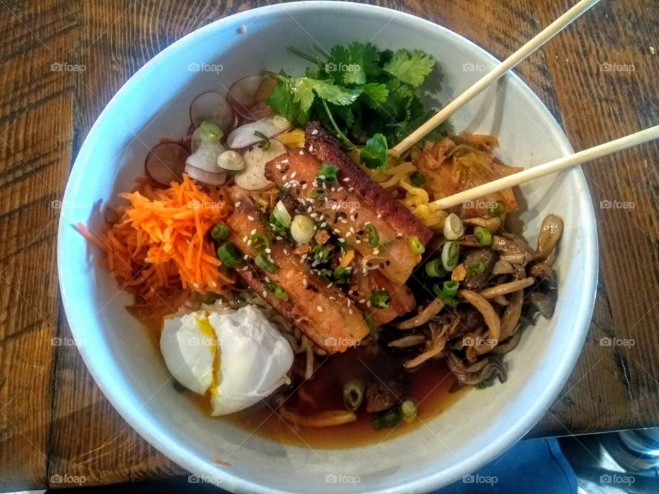 Kimchee pork belly ramen