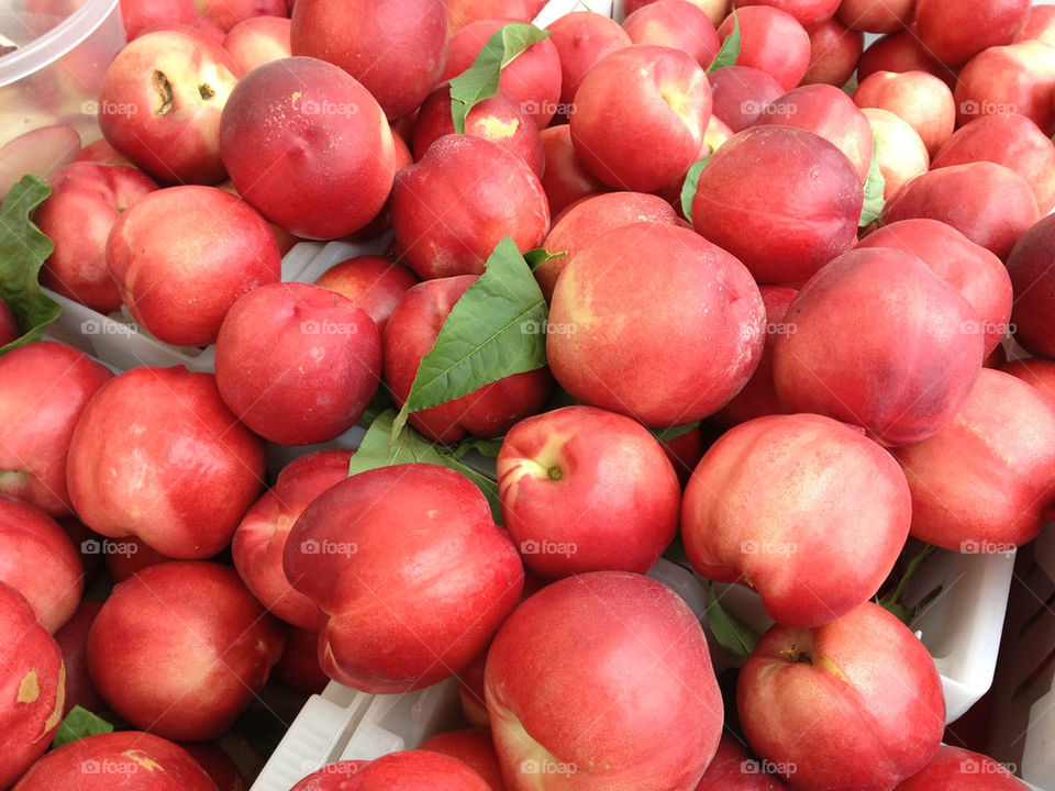 pink peach market fruits by kumi