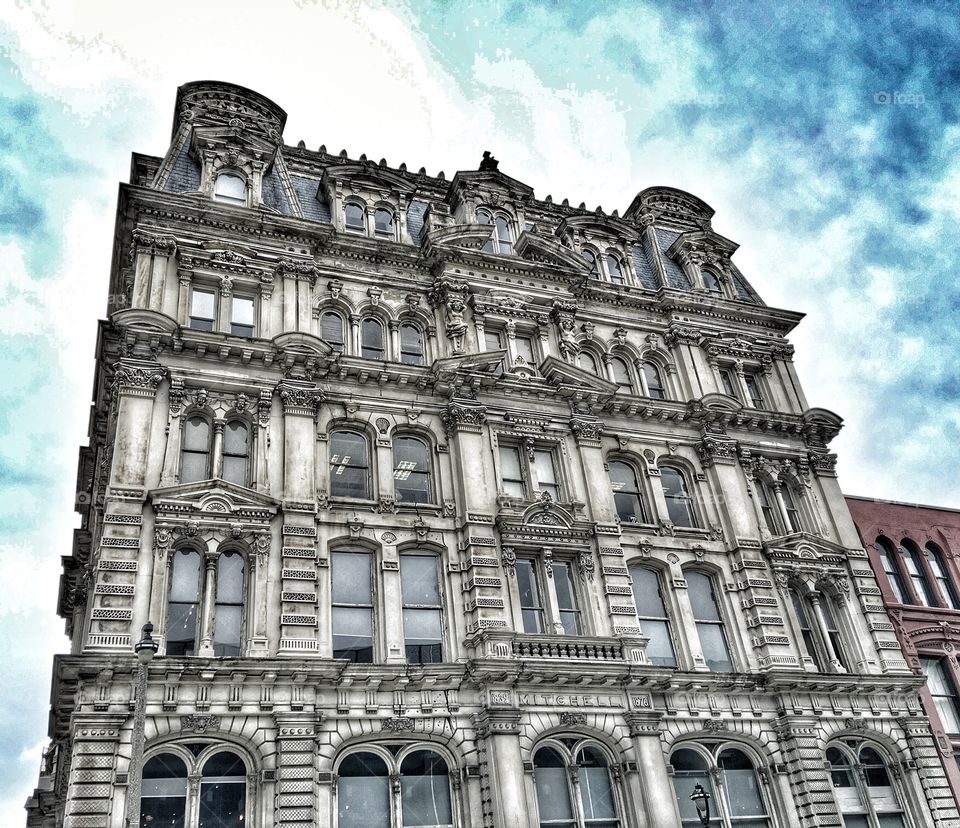 Low angle view of building façade