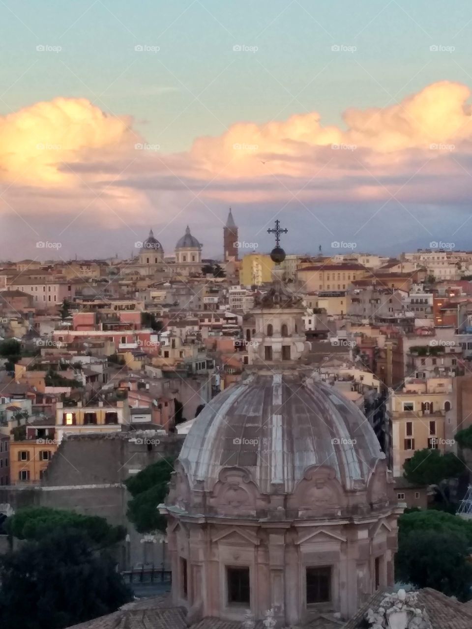 Astonishing view of Rome from Campidoglio