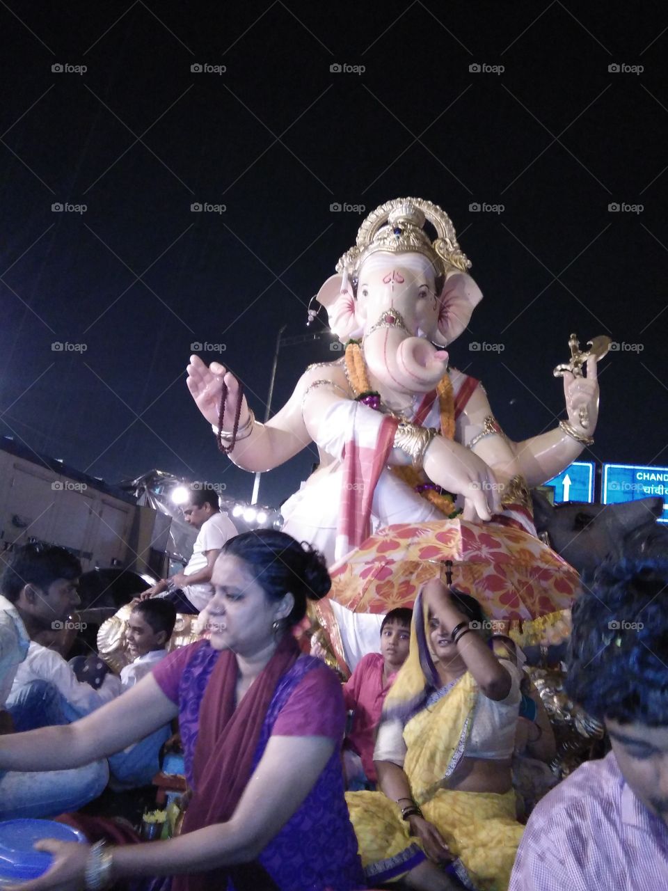 this is statue of lord Shree Ganesha. son of Lord Mahadev. this festival especially celebrate in Maharashtra, India.