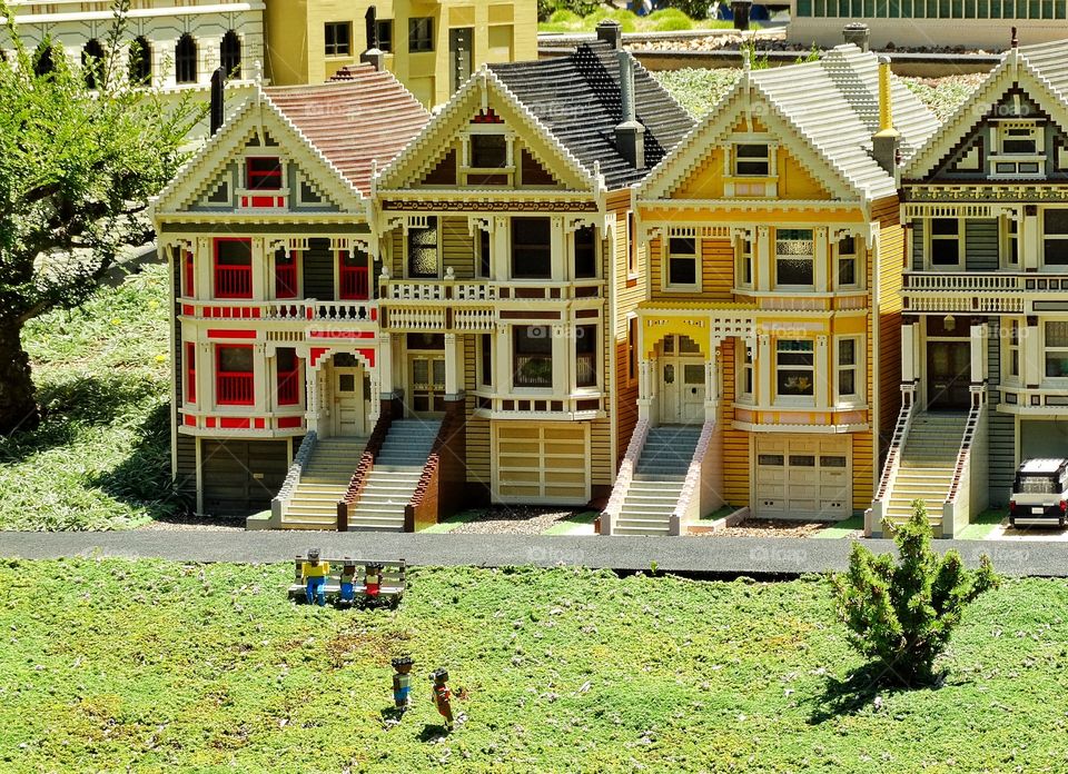 San Francisco Marina District. Diorama Of San Francisco Marina District Homes
