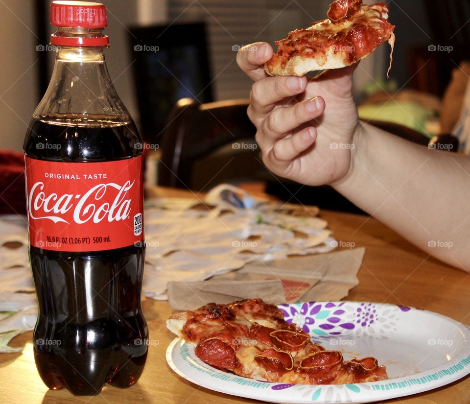 Coca Cola and Pizza
