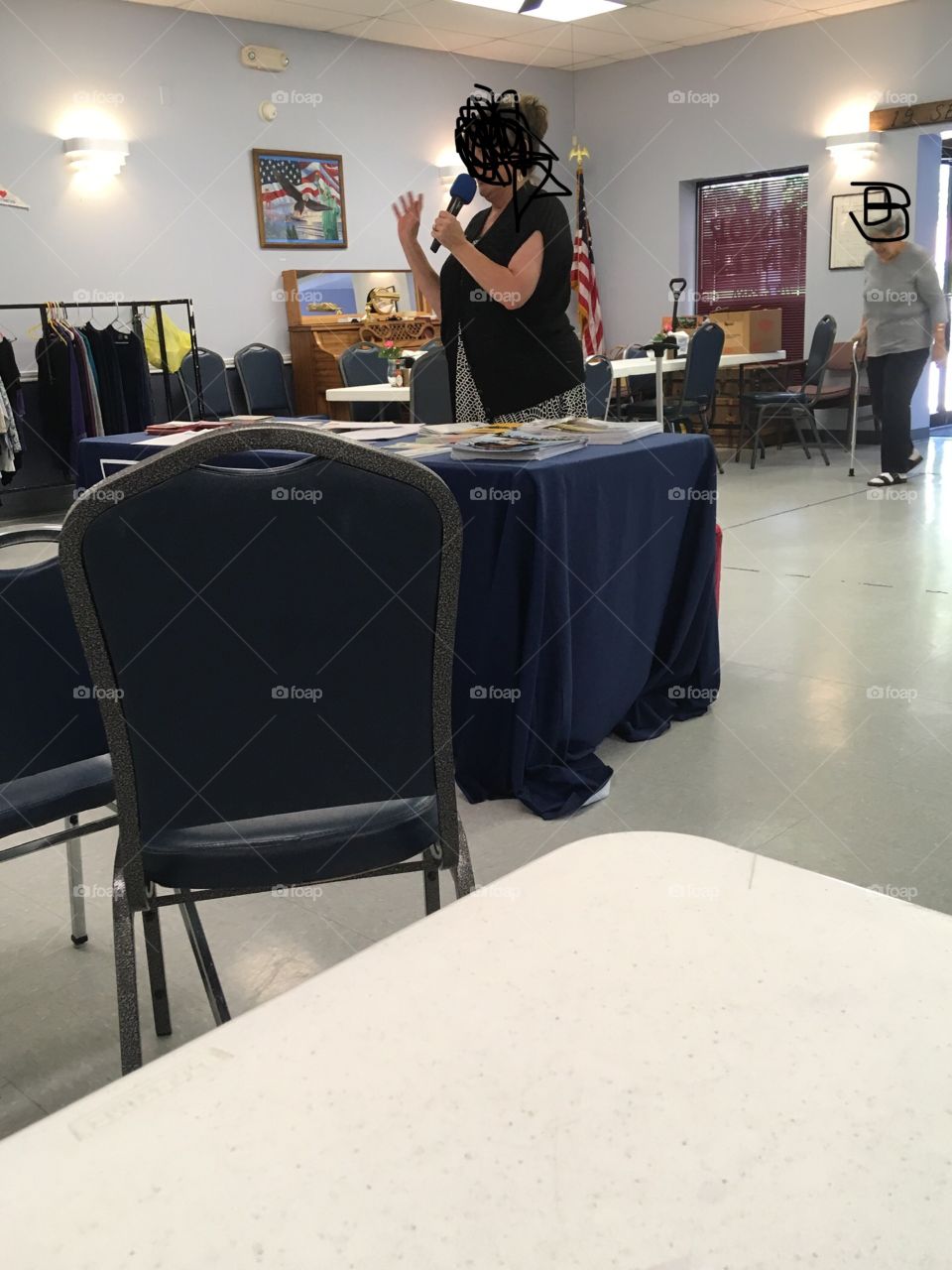 Speaker about fraud alert especially for older adults. Don’t answer your phone! 