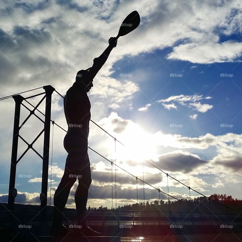 Victory. The statue at Kadettangen 