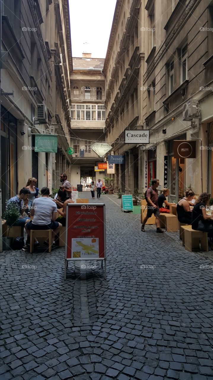 Hipster street in Budapest