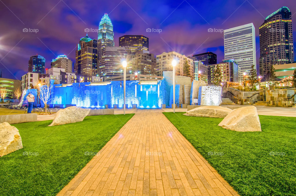 charlotte skyline. Charlotte skyline