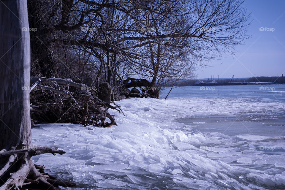 ice on the lake