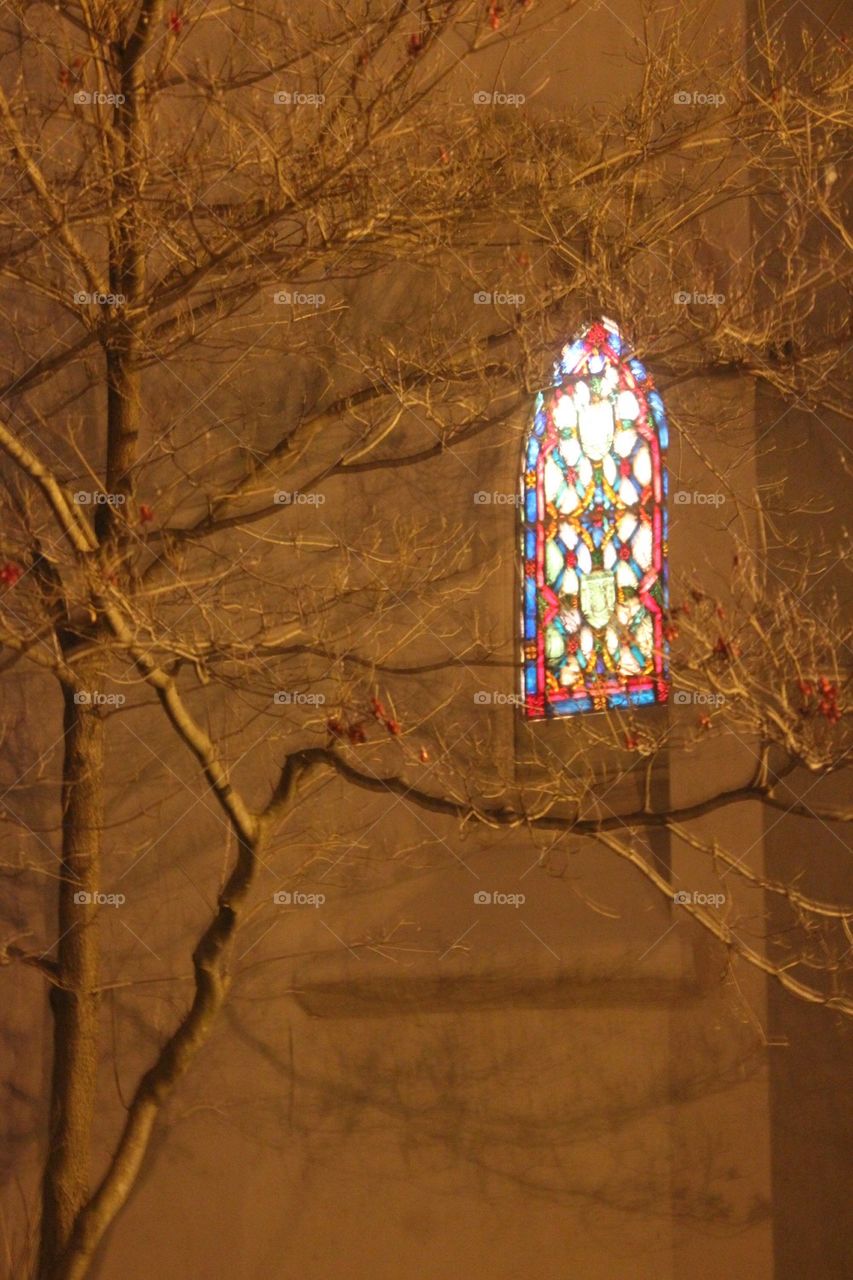 Evening stained glass