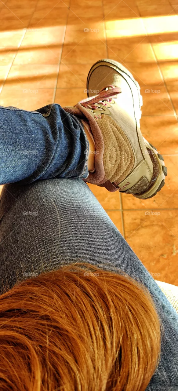 sitting and waiting