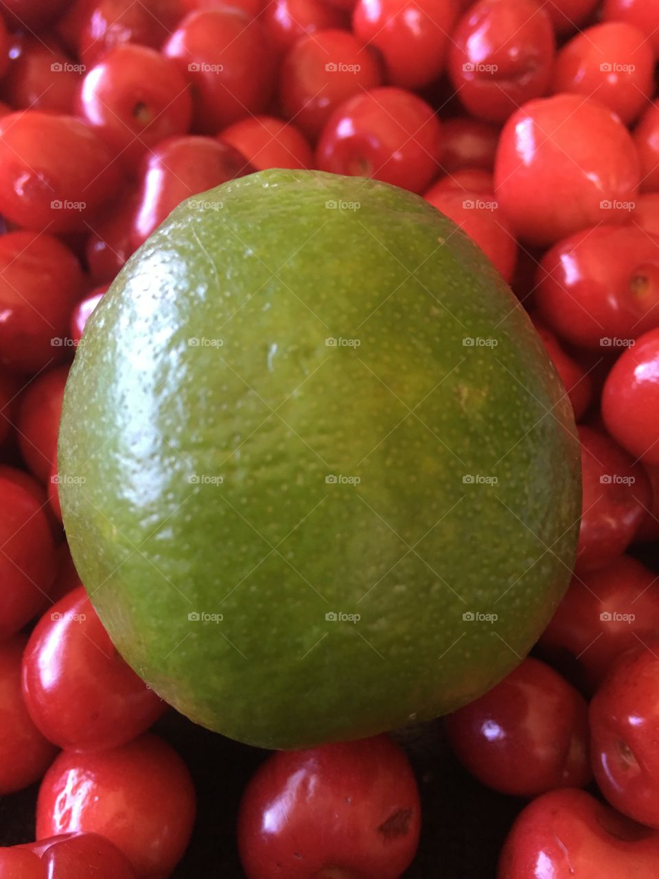 Lime and cherries 