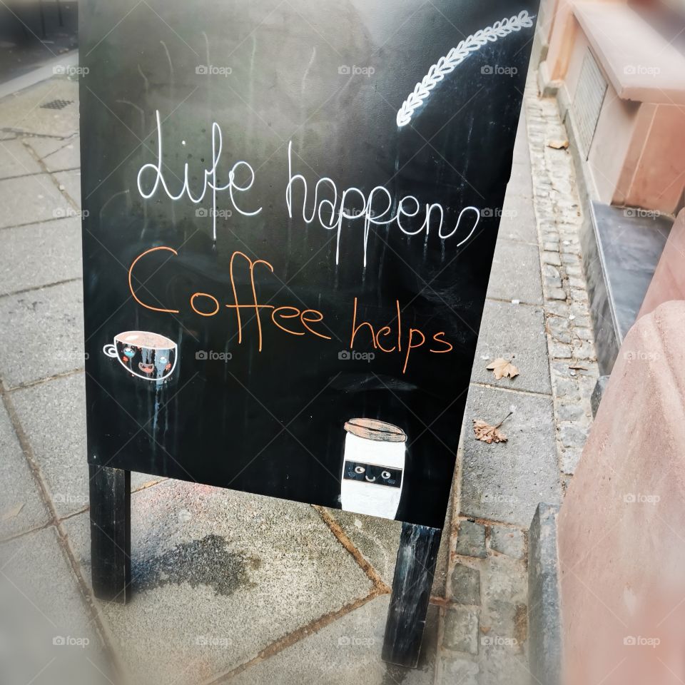 Billboard of the Cafe Mokkateeria Frankfurt/Main