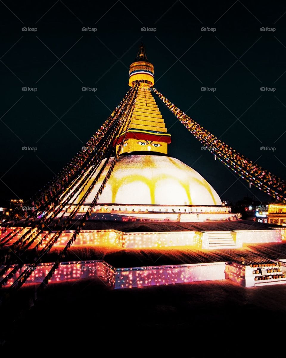 The majestic Boudhanath stupa in all its glory!