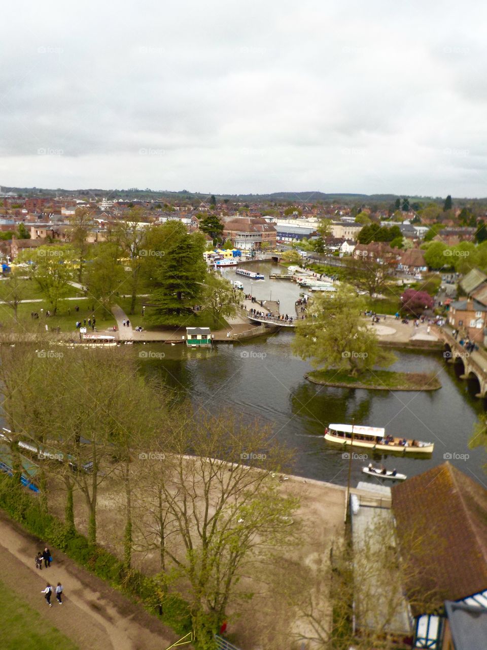 Ferris wheel view of Stratford-upon-Avon 