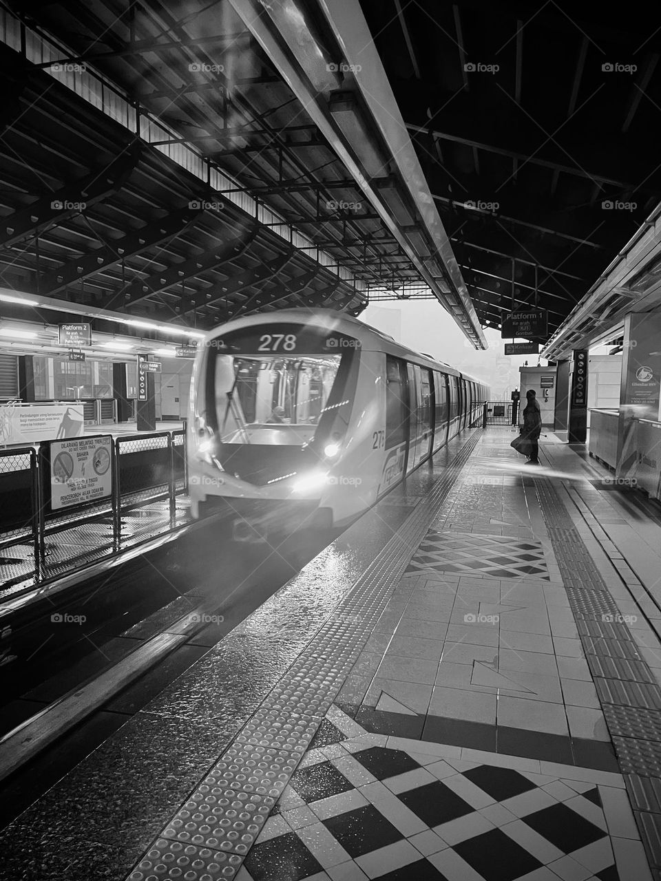 All onboard train 278, KL LRT