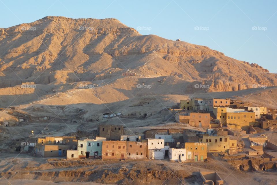 Houses in the Luxor mountain 