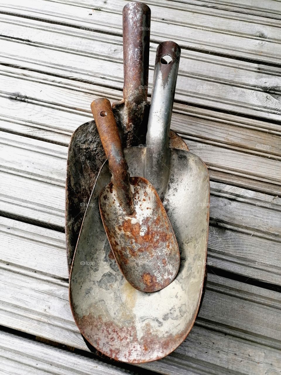 Vintage metal buckets with plenty of gorgeous patina!