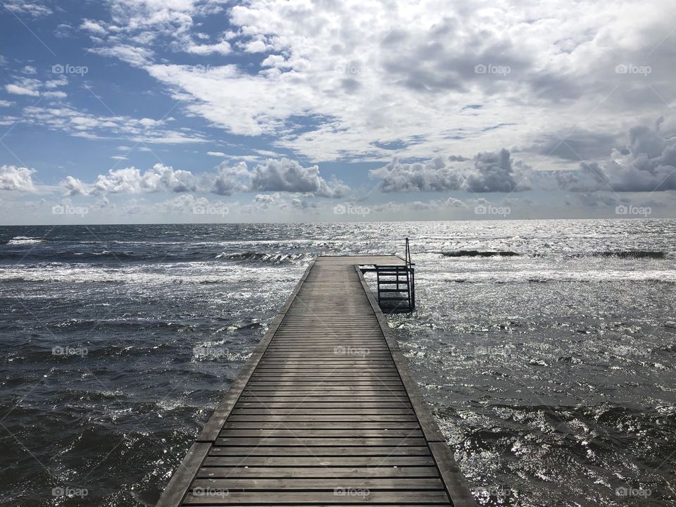 Ocean view by the wharf