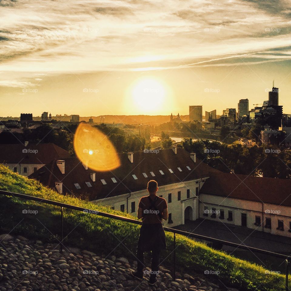 Sunset in Vilnius 