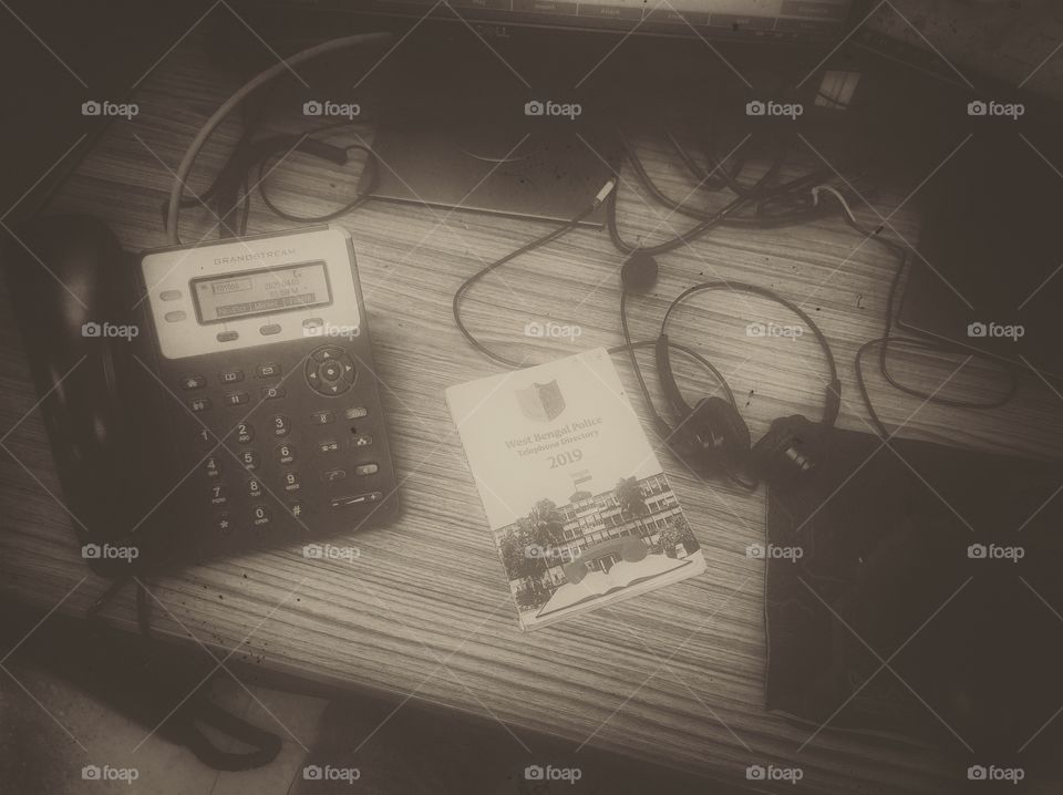 call centre working desk