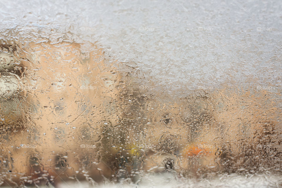 Close-up of wet glass