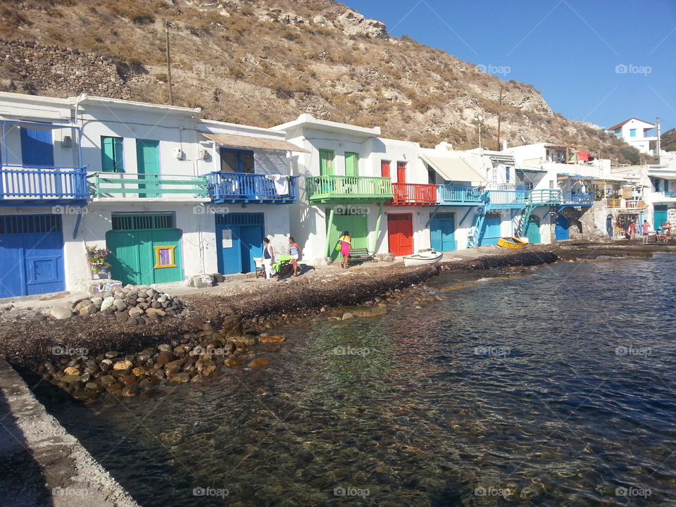 Sirmata/Milos/Greece / Lovely & colorful little boat houses