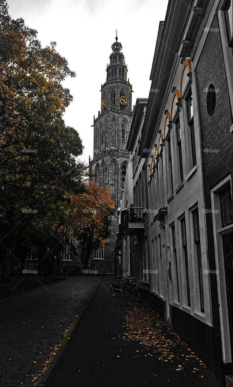 Saint Martin clock tower Groningen