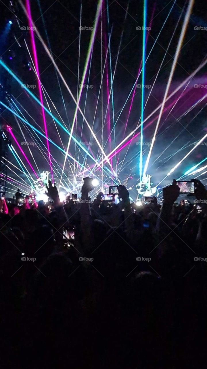 the crowd and the lights