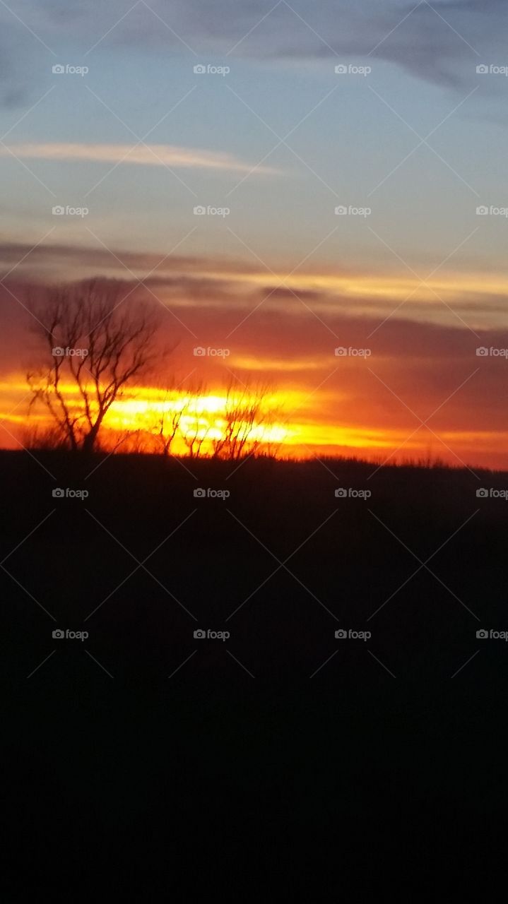 Sunset in South Dakota