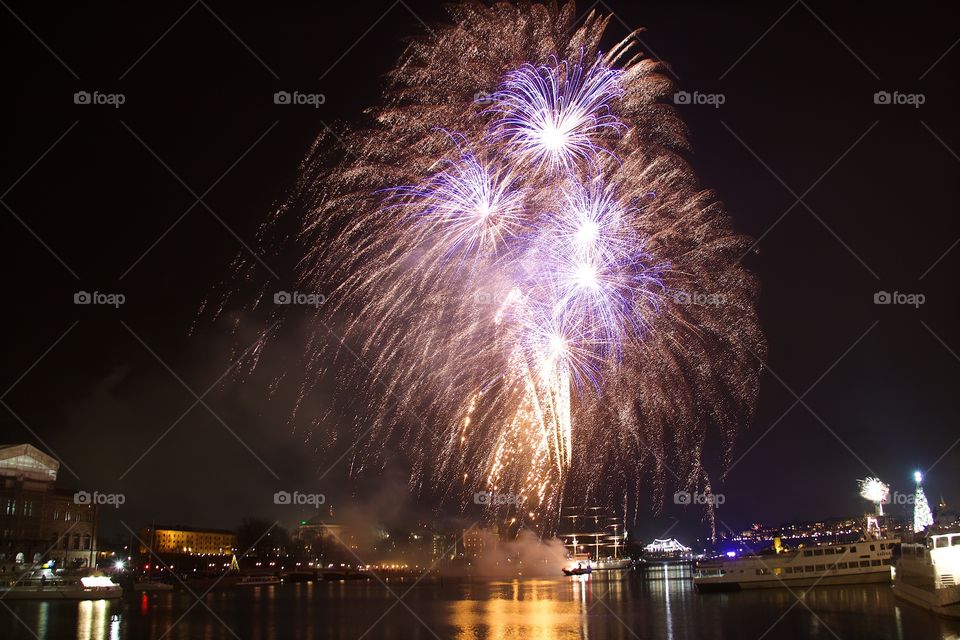 Happy New Year fireworks, 
Stockholm, Sweden