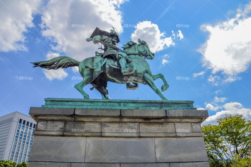 Statue Of Kusunoki Masashiki At Tokyo Japan