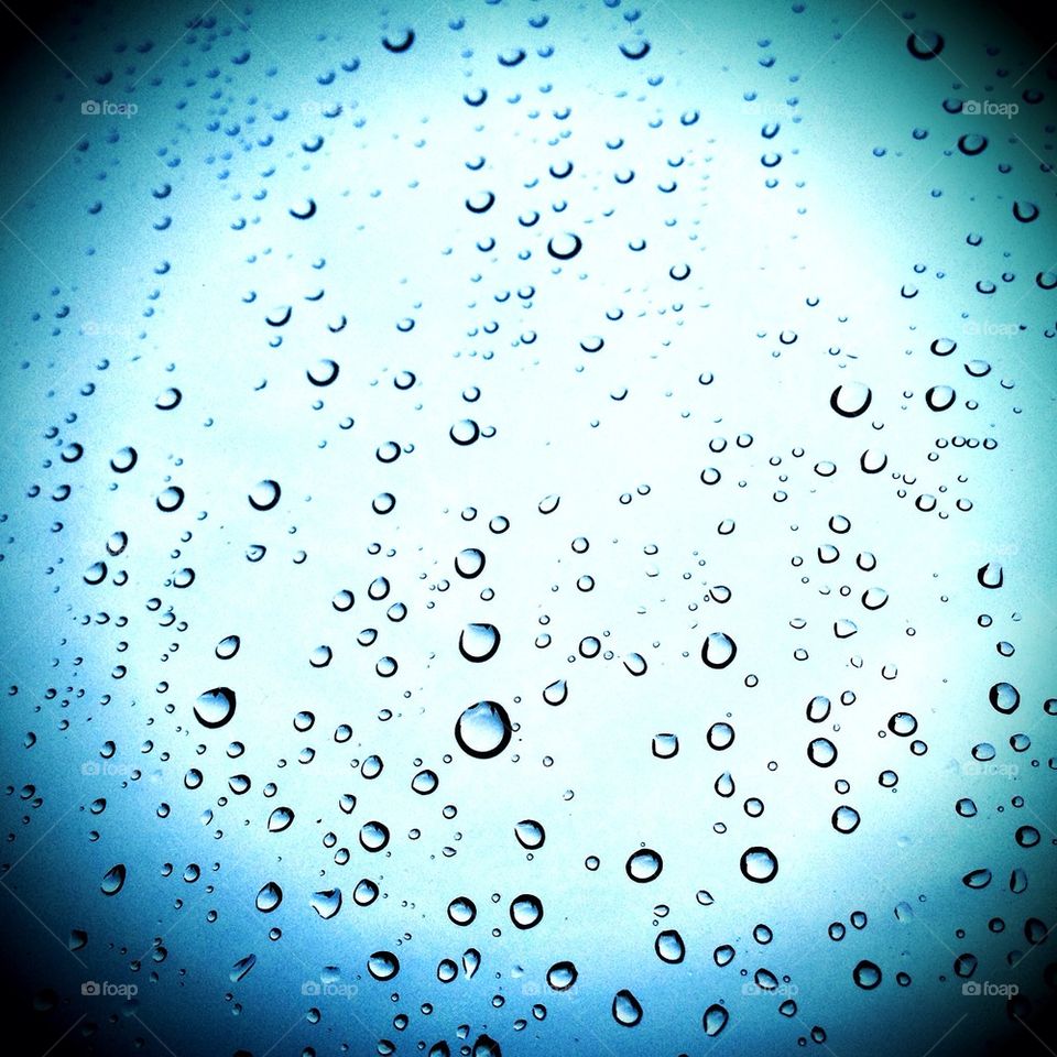 blue window rain cloudy by numptyboy