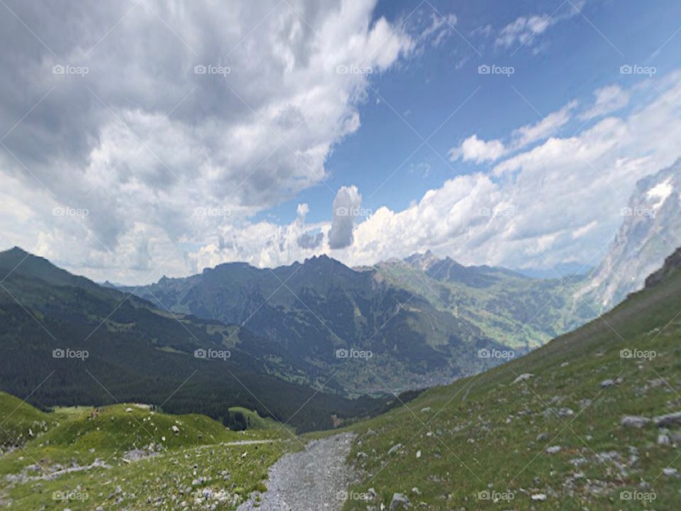 The majestic mountains in Switzerland