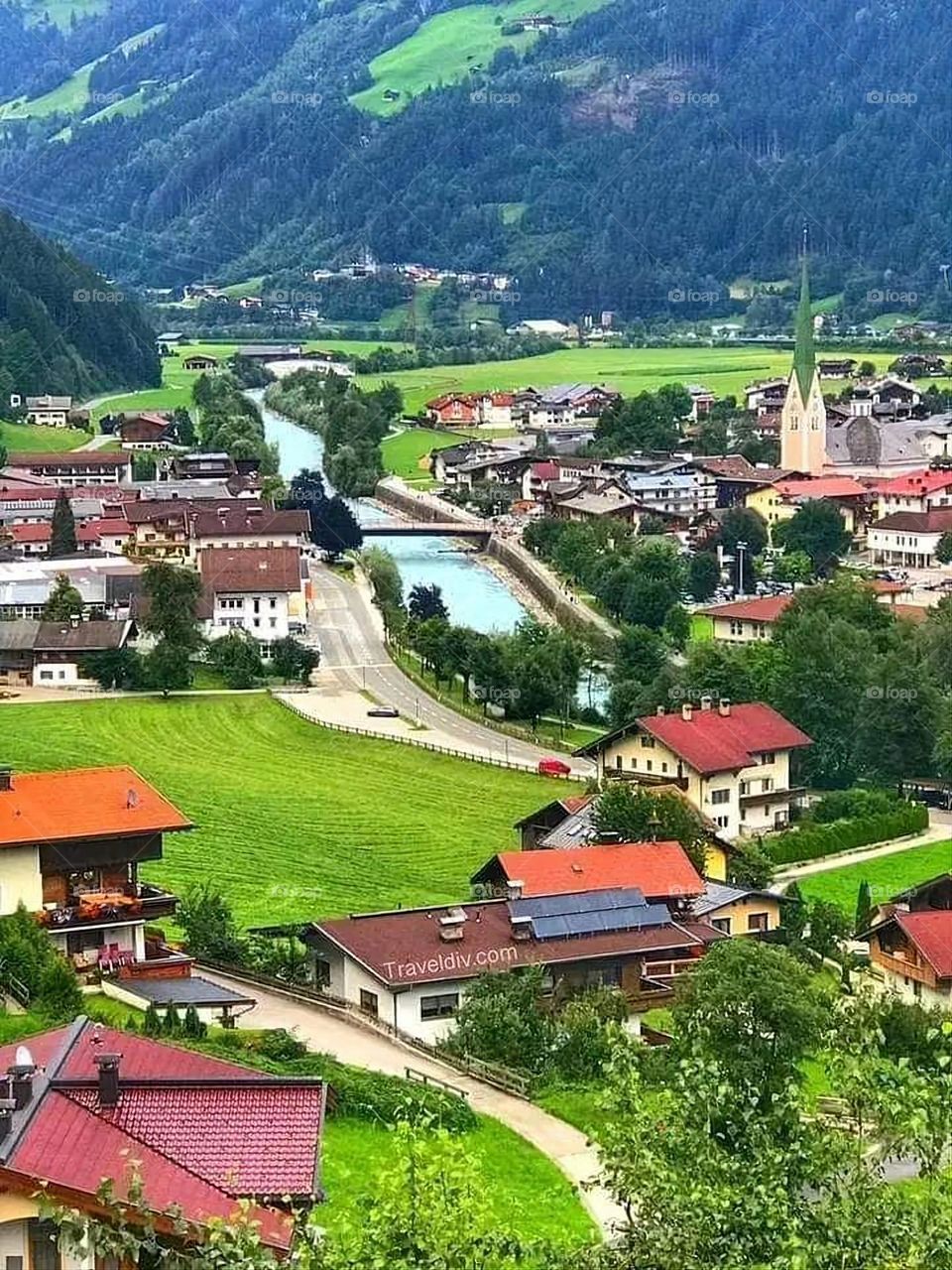Glory be to God, the magnificent and picturesque view and the natural green trees are a view that is nothing more wonderful than it