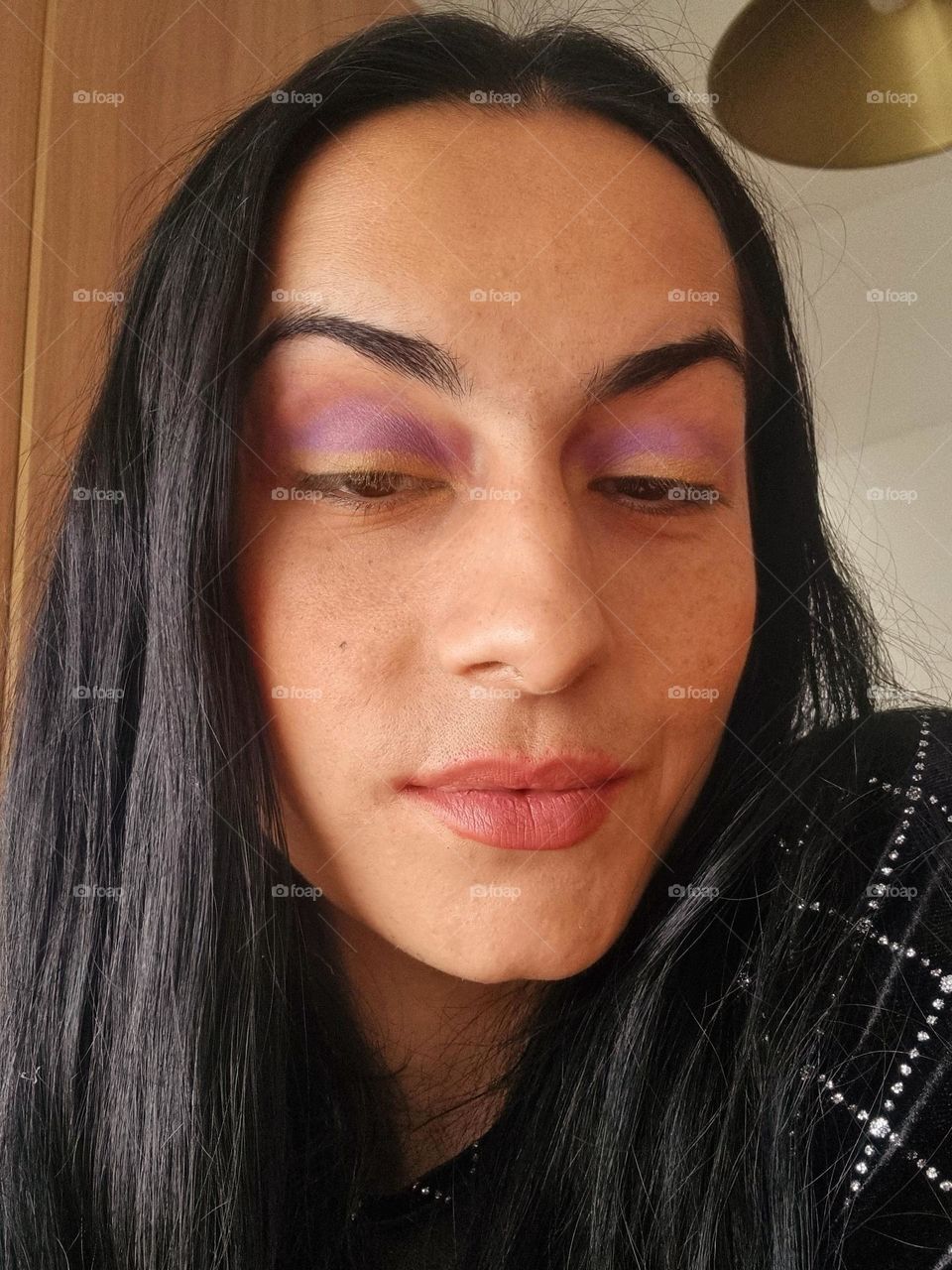 make up with purple and yellow