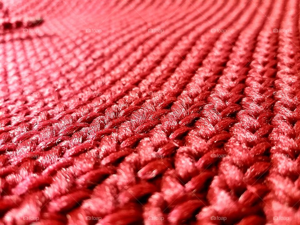 Full frame of red fiber