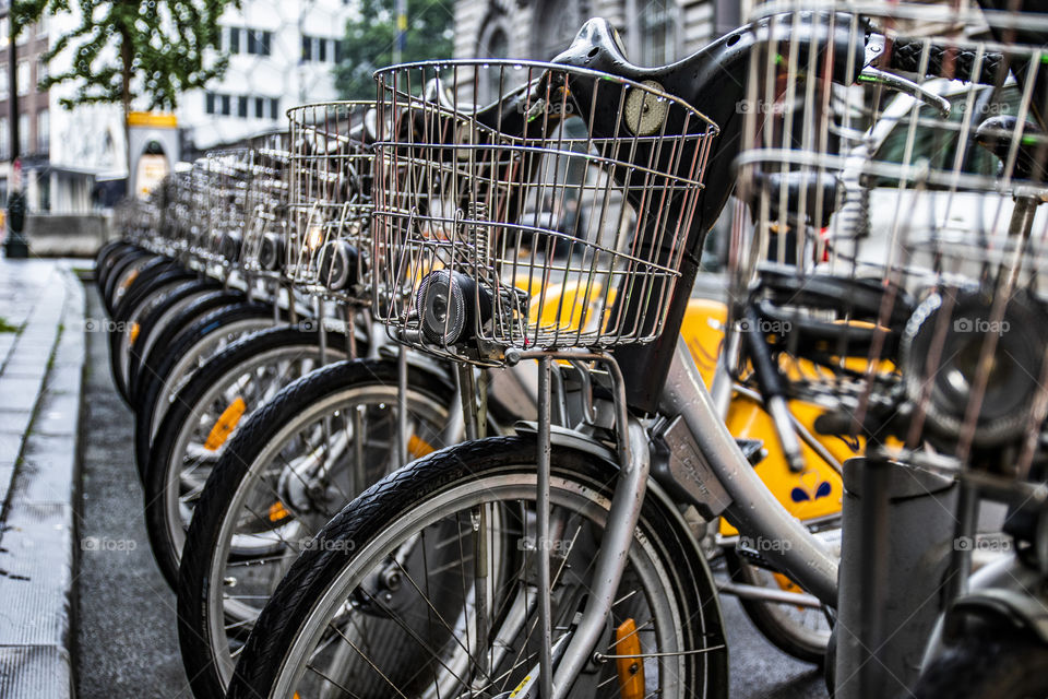 Bicycles in Brussels, Belgium