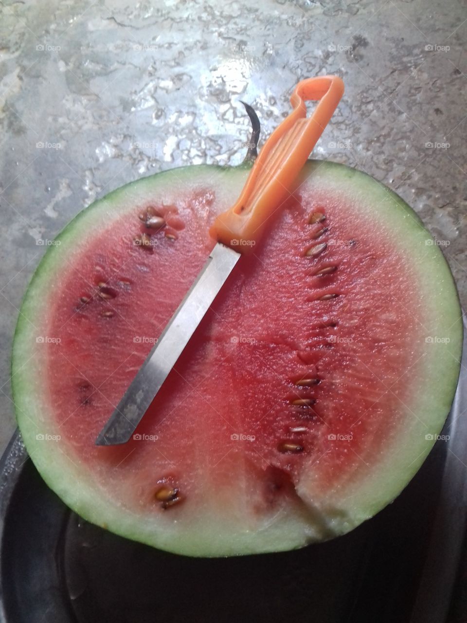 sweet watermelon  with nife