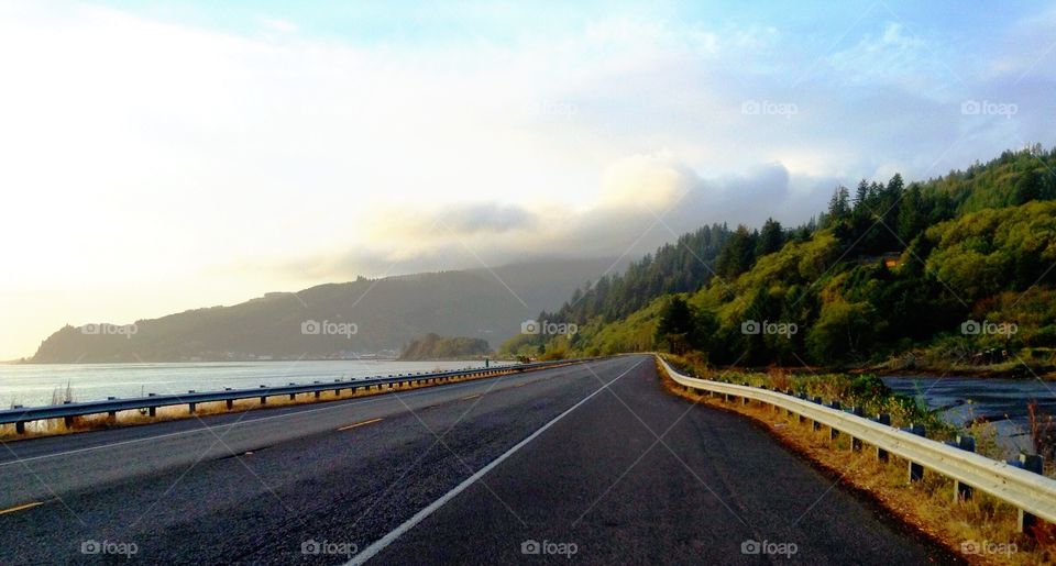 Road to Garibaldi . The beautiful drive to Garibaldi Oregon.