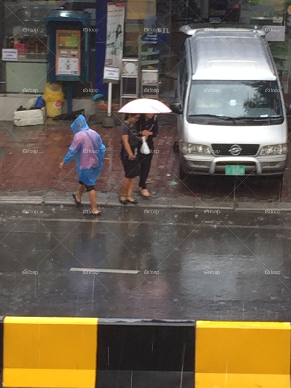 First raining in dry season in Phnom Penh, Cambodia