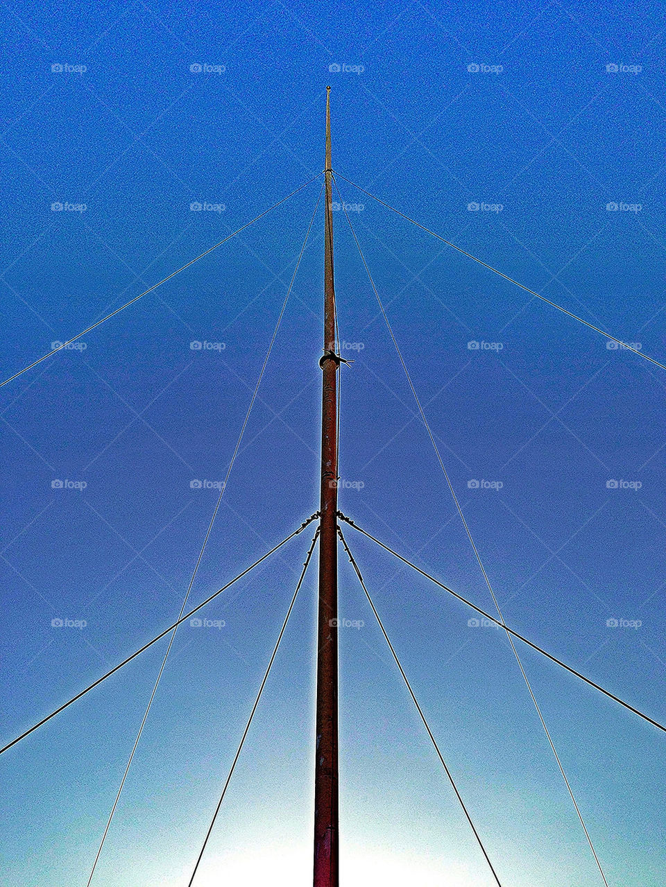 pole blue sky symmetric symmetrical by robinseet