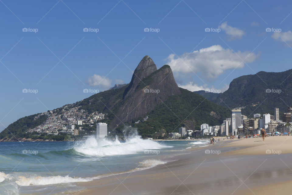 Ipanema beach in Rio de Janeiro Brazil.