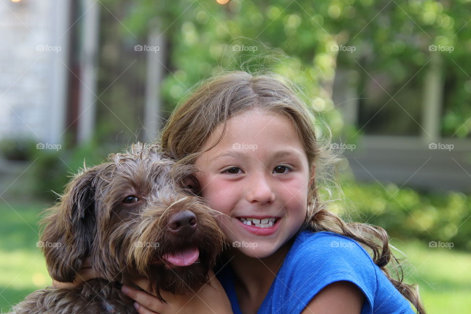 Girl and her dog