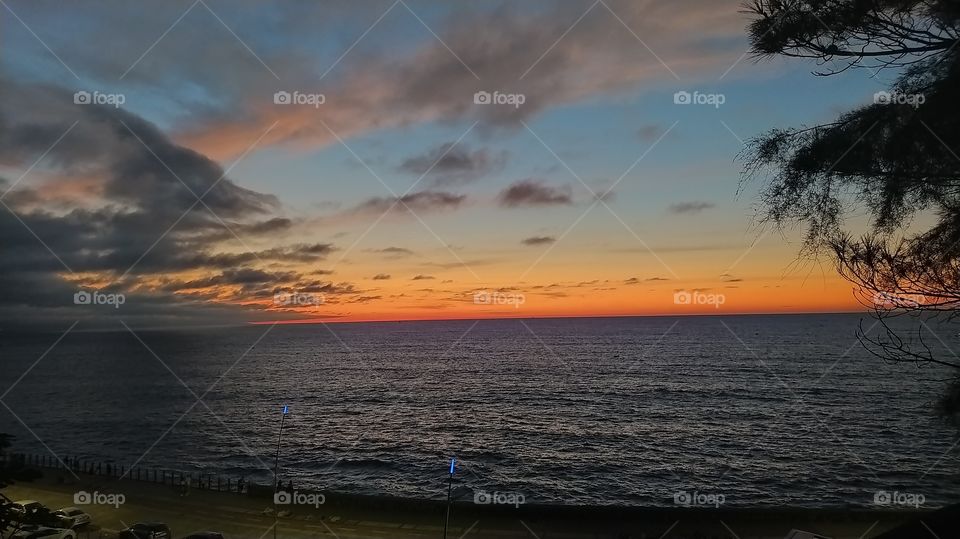 Atardecet sobre Donostia