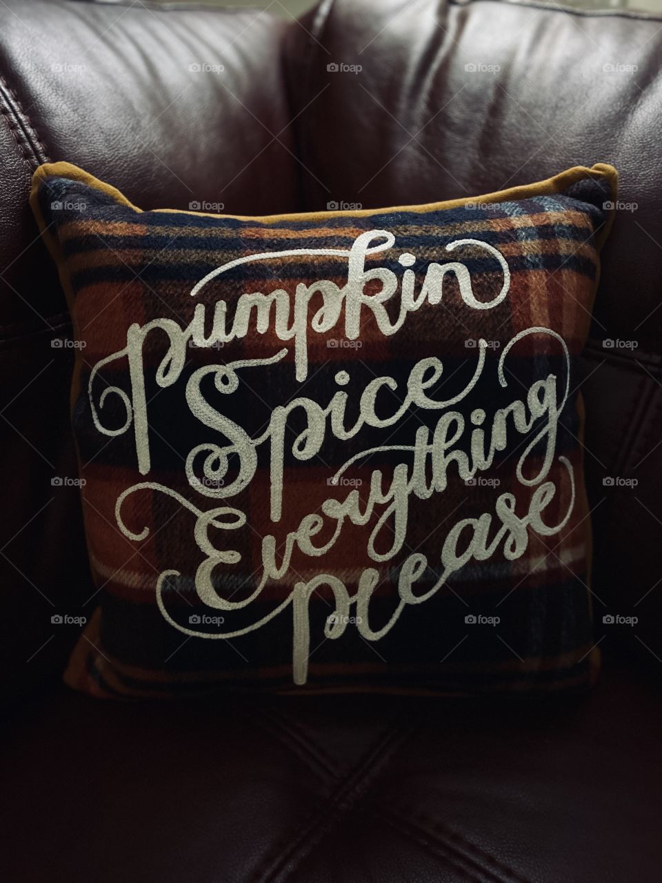 Pumpkin spice everything please Halloween festive throw pillow