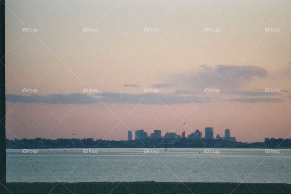 Boston Skyline view from Winthrop