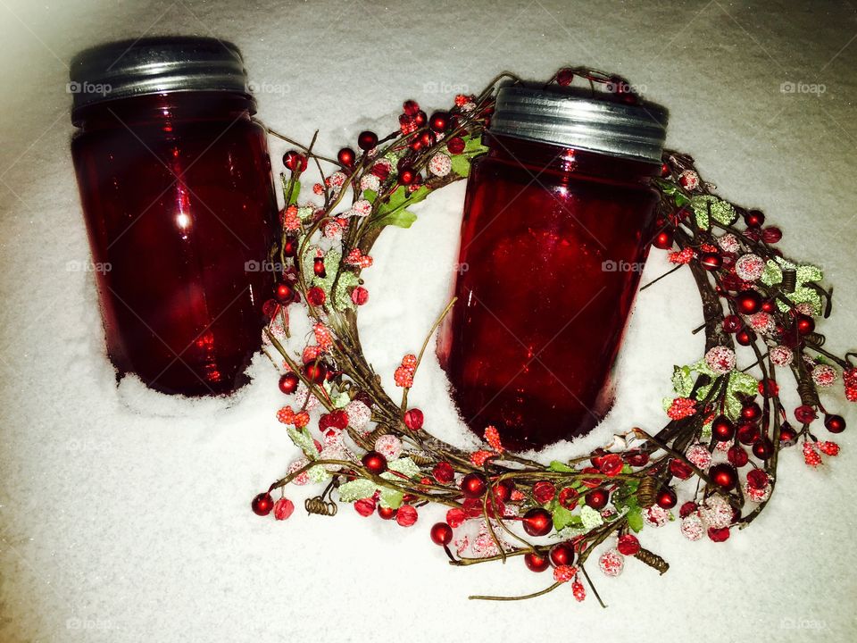 Wreath / jars
