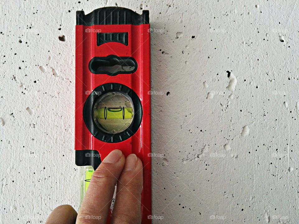 red spirit level